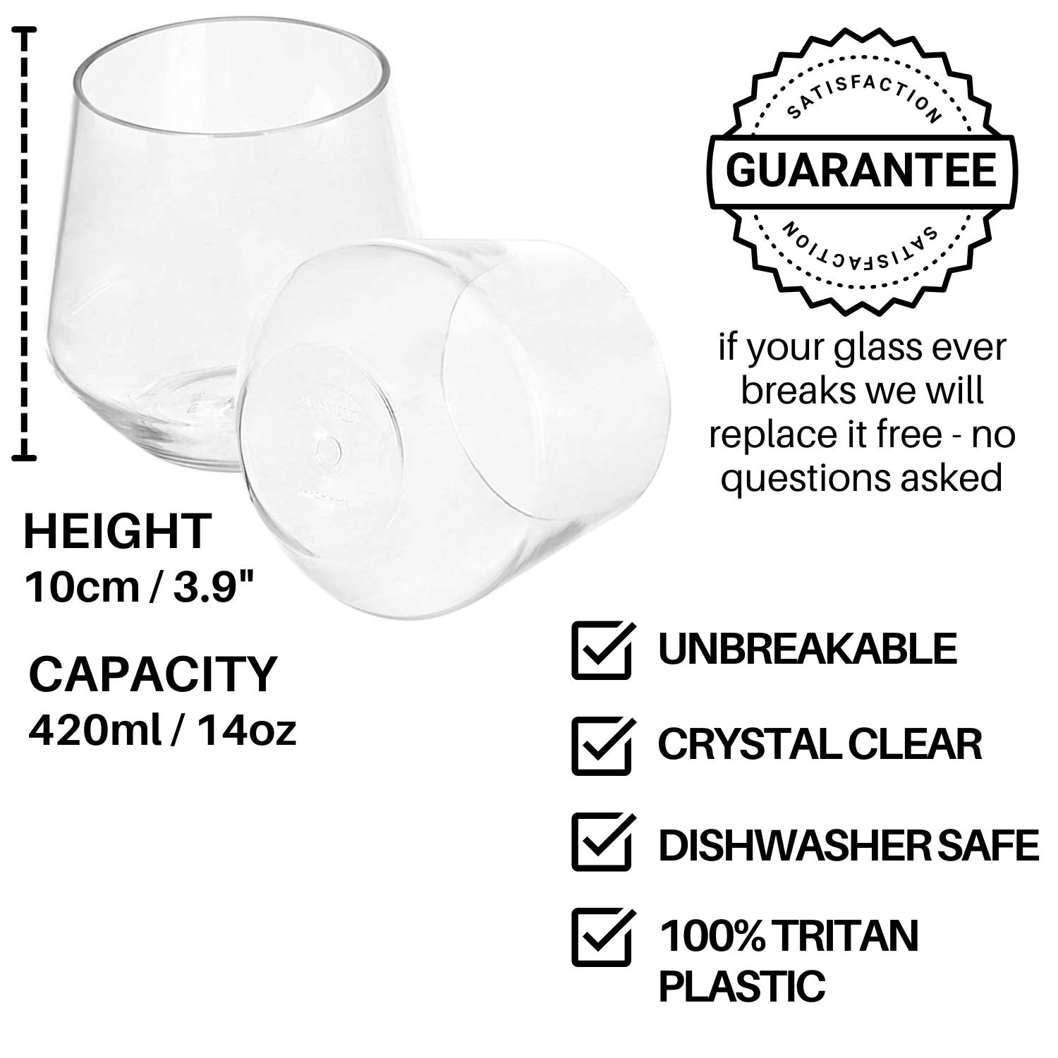 Plastic Short Tumbler dimensions and specifications